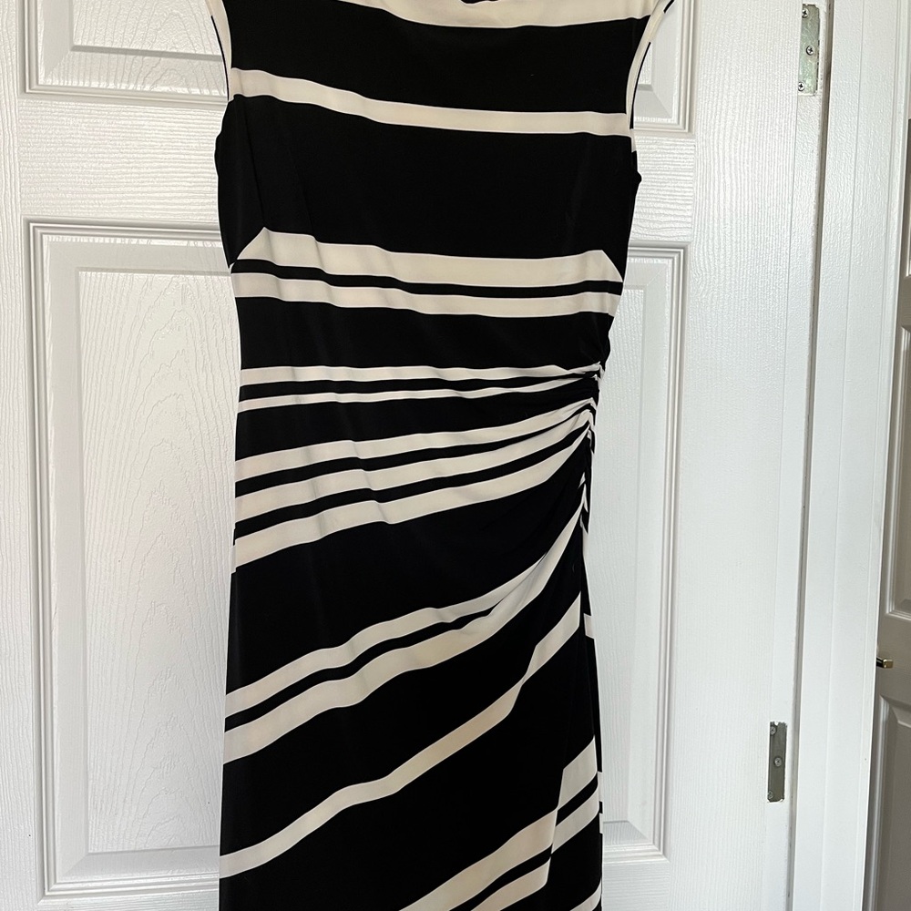 Lauren Ralph Lauren Black and White Asymmetrical Dress